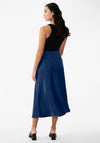 Y.A.S Pella Satin Midi Skirt, Blue