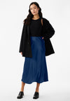 Y.A.S Pella Satin Midi Skirt, Blue