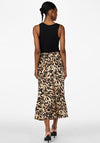 Y.A.S Pella Satin High Waisted Midi Skirt, Black Multi