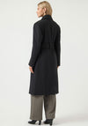 YAS Kali Wool Blend Belted Coat, Black