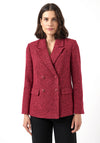 Y.A.S Petra Double Breasted Boucle Blazer, Red