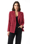 Y.A.S Petra Double Breasted Boucle Blazer, Red