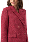 Y.A.S Petra Double Breasted Boucle Blazer, Red