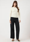 Y.A.S Paloma Round Neck Top, Cream