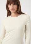 Y.A.S Paloma Round Neck Top, Cream