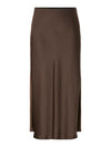 Y.A.S Pella High Waisted Midi Skirt, Brown