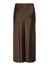 Y.A.S Pella High Waisted Midi Skirt, Brown