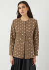 Y.A.S Soller Single Breasted Sequin Blazer, Brown