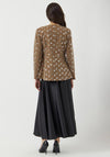 Y.A.S Soller Single Breasted Sequin Blazer, Brown