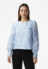 Y.A.S Phelia Jacquard Flower Top, Omphalodes