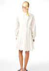 Y.A.S Menusa Lace Mini Smock Dress, Star White