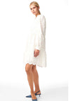 Y.A.S Menusa Lace Mini Smock Dress, Star White