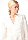 Y.A.S Menusa Lace Mini Smock Dress, Star White