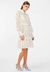 Y.A.S Sasta Floral Lace Shirt Dress, Star White