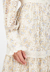 Y.A.S Sasta Floral Lace Shirt Dress, Star White