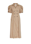 Y.A.S Trench Button A-Line Midi Dress, Ginger Root