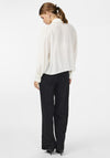 Y.A.S Seline Crinkle Pearl Button Shirt, Star White