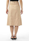 Y.A.S Trench Button A-Line Midi Skirt, Ginger Root