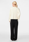 Y.A.S Fringe Sleeve Knit Sweater, Birch