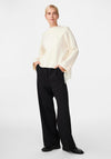 Y.A.S Fringe Sleeve Knit Sweater, Birch