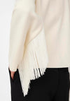 Y.A.S Fringe Sleeve Knit Sweater, Birch
