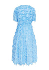 Y.A.S Pazylla Feathered A Line Midi Dress, Alaskan Blue