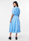 Y.A.S Pazylla Feathered A Line Maxi Dress, Alaskan Blue
