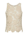 Y.A.S Lelu Short Crochet Top, Birch