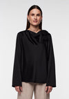 Y.A.S Elmiro Corsage Detail Satin Blouse, Black