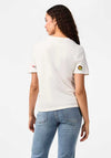 Y.A.S Senja Flower Embroidered T-Shirt, Star White