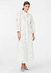 Y.A.S Hongi Lace Shirt Midi Dress, Star White