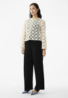 Y.A.S Hera Fabric Flower Mesh Top, Birch