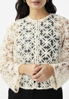 Y.A.S Hera Fabric Flower Mesh Top, Birch