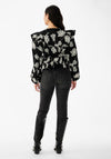 Y.A.S Contour Frill Panel Wrap Top, Black