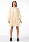 Y.A.S Abelone 3D Floral Dress, Ecru