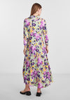 Y.A.S Avanna Floral Maxi Shirt Dress, Quiet Green