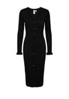 Y.A.S Ease Light Knit Ribbed Midi Dress, Black
