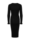 Y.A.S Ease Light Knit Ribbed Midi Dress, Black