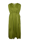 Y.A.S Nimea Drawstring Long Dress, Grasshopper