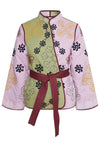 Y.A.S Emelia High Neck Embroidered Jacket, Lilac Chiffon