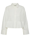 Y.A.S Lee Pocket Cropped Shirt, Star White