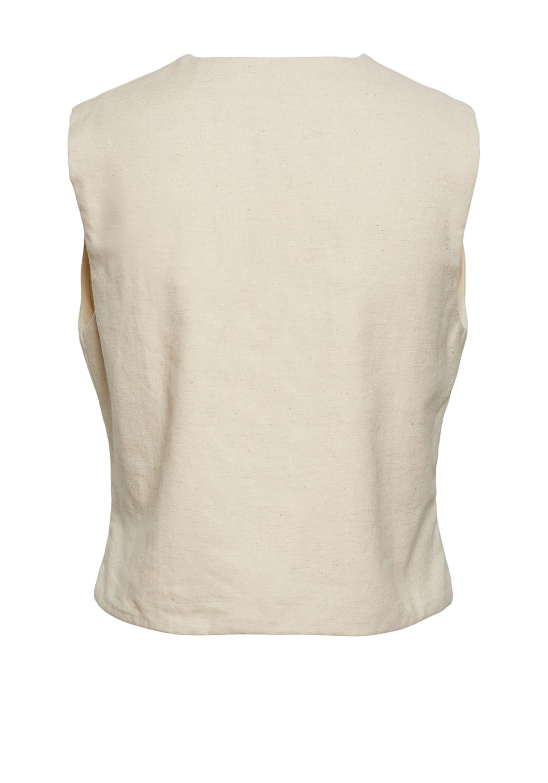 Y.A.S Lima Linen Blend Waistcoat, Buttercream