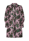 Y.A.S Tinka Jacquard Floral Shirt Dress, Orchid Hazel