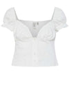 Y.A.S Evelynn Sweetheart Crop Blouse, Star White