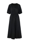 Y.A.S Tria Cotton Aline Long Dress, Black