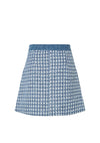 Y.A.S Beru Boucle Buttoned Skirt, Blue