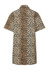Y.A.S Leonora Leopard Print Denim Shirt Dress, Nomad