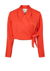Y.A.S Tevana Short Tie Detail Blazer, Orange