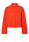 Y.A.S Ciru Cropped Shirt, Orange