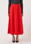 YAS Colea Ankle Skirt, Fiery Red